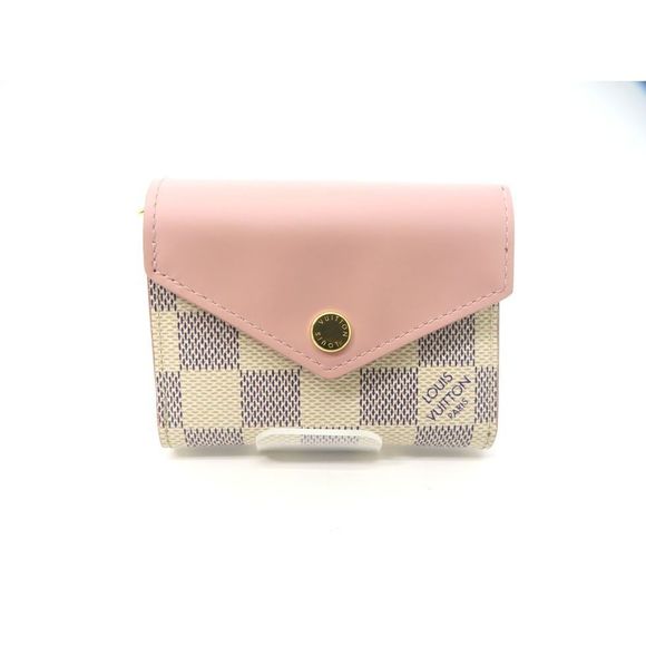 Louis Vuitton Wallet Pink Rose Zoe White Azur Portefeuille Ballerine Tri - Picture 1 of 1